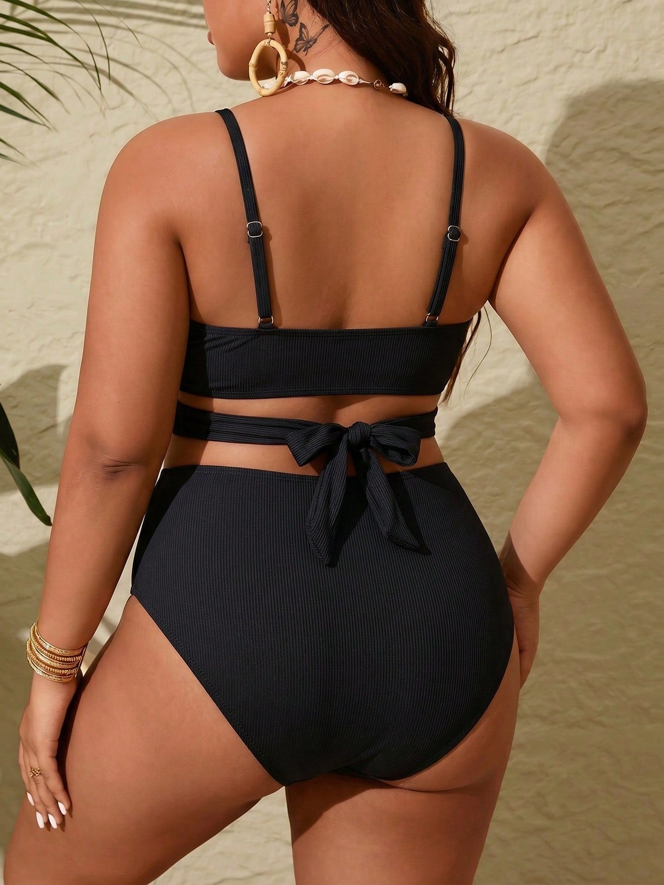 Slaydiva Plus Size Printed Tankini Swimwear Set