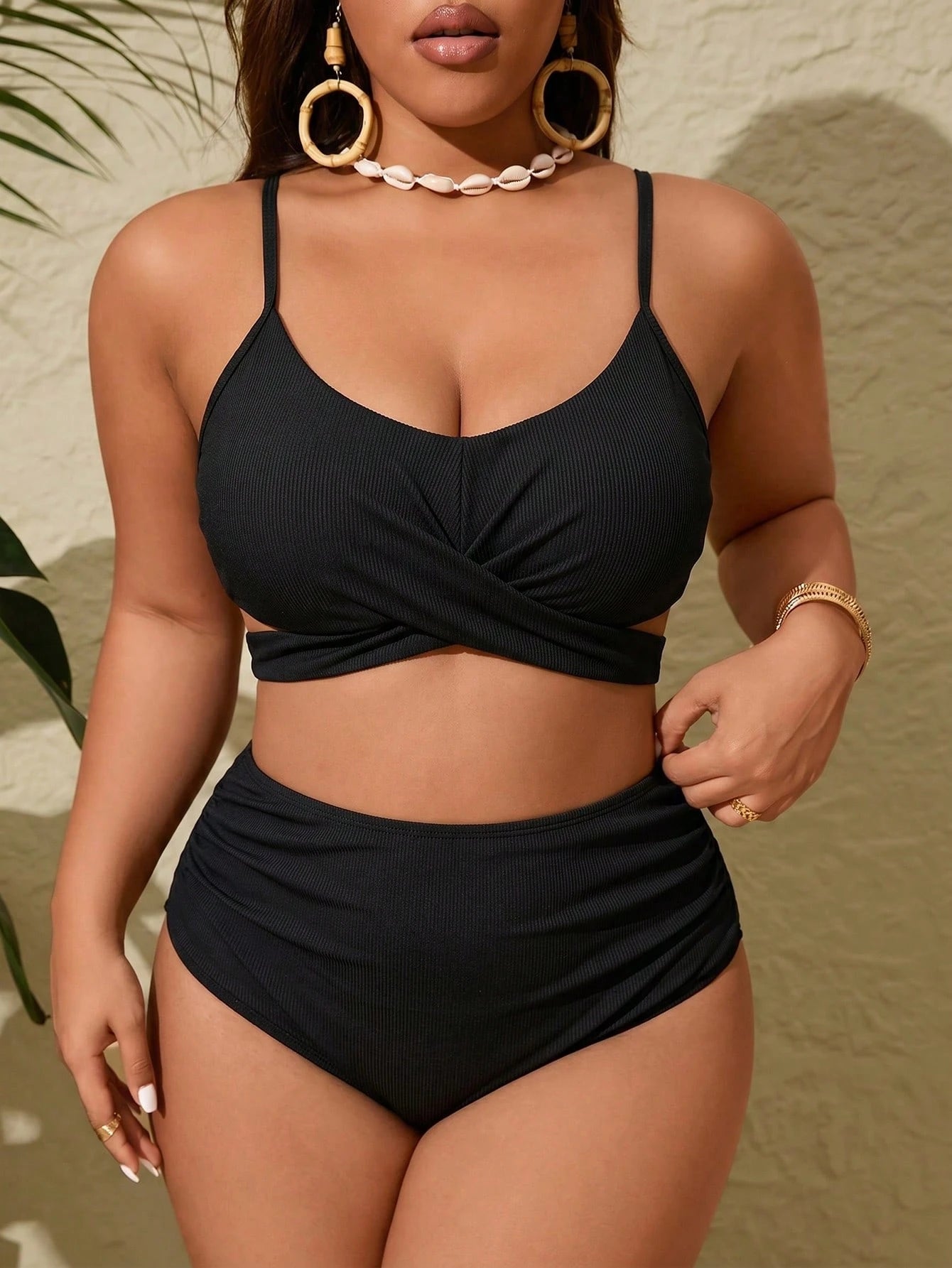 Slaydiva Plus Size Printed Tankini Swimwear Set