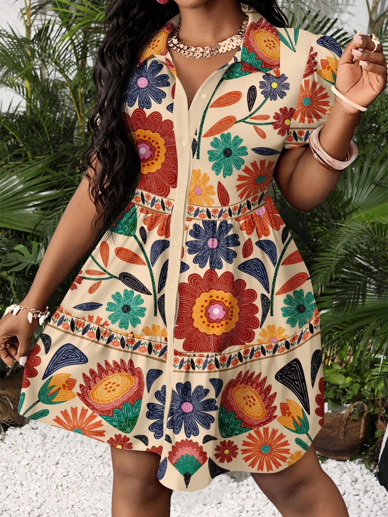 Slaydiva Summer Stylish Blue And White Stripe Shirt Dress,Casual Coastal Tropical Elegant Boho Back-To-School Beachwear Vacation Party Wedding Guest Attire