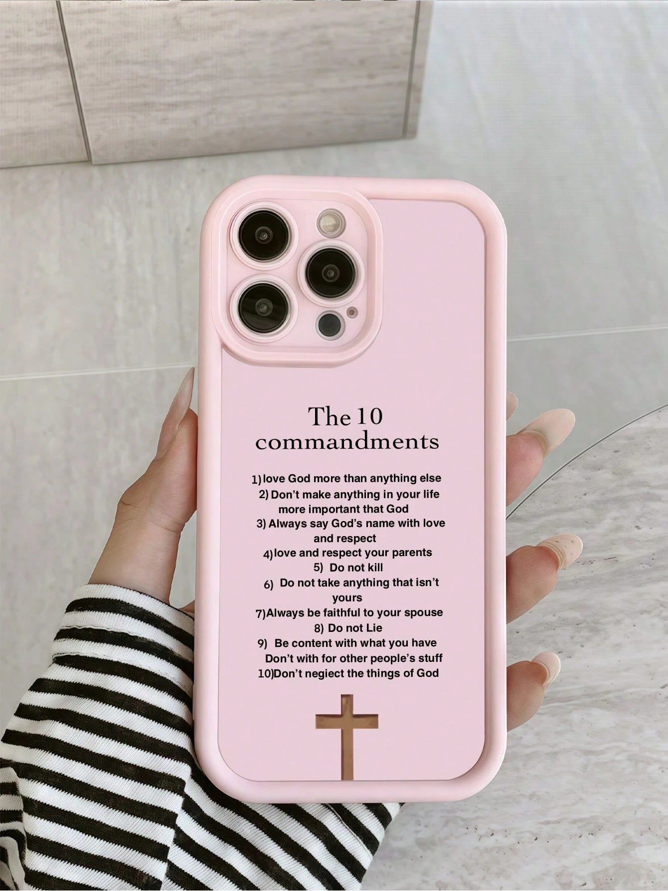 Slogan Elements Fashion Phone Cases 1pc Bible Verse Graphic Pattern TPU Shockproof Transparent Phone Case Compatible With IPhone 16 15 14 13 12 11 Pro Max, Fit For Series Waterproof Anti-Fall Scratch