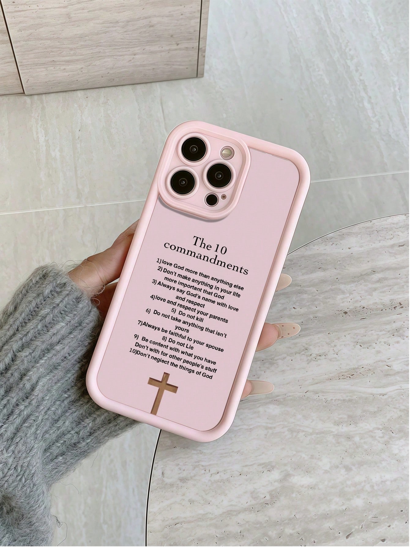 Slogan Elements Fashion Phone Cases 1pc Bible Verse Graphic Pattern TPU Shockproof Transparent Phone Case Compatible With IPhone 16 15 14 13 12 11 Pro Max, Fit For Series Waterproof Anti-Fall Scratch