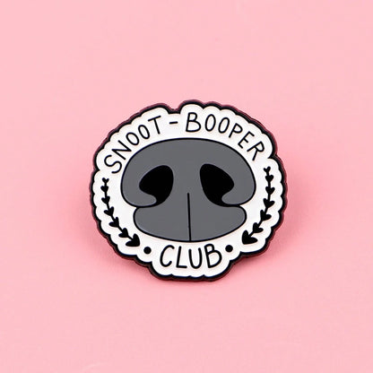 Snoot-Booper Club Enamel Pins Cartoon Animals Dog Nose Brooch Badge On Backpack Lapel Pin Costume Accessories Fashion Jewelry Gifts Christmas