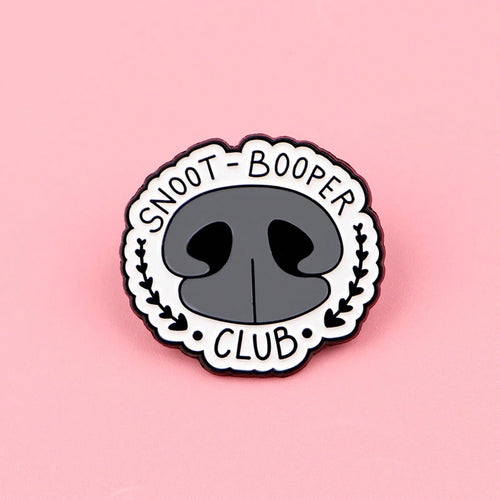 Snoot-Booper Club Enamel Pins Cartoon Animals Dog Nose Brooch Badge On Backpack Lapel Pin Costume Accessories Fashion Jewelry Gifts Christmas