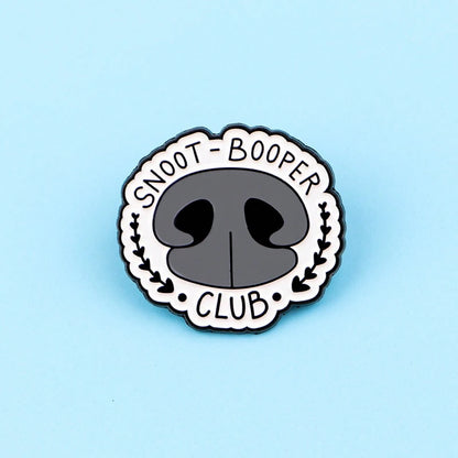 Snoot-Booper Club Enamel Pins Cartoon Animals Dog Nose Brooch Badge On Backpack Lapel Pin Costume Accessories Fashion Jewelry Gifts Christmas