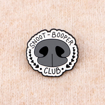Snoot-Booper Club Enamel Pins Cartoon Animals Dog Nose Brooch Badge On Backpack Lapel Pin Costume Accessories Fashion Jewelry Gifts Christmas