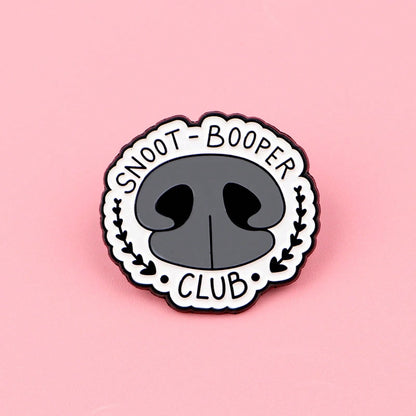 Snoot-Booper Club Enamel Pins Cartoon Animals Dog Nose Brooch Badge On Backpack Lapel Pin Costume Accessories Fashion Jewelry Gifts Christmas