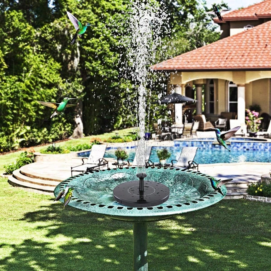 Solar Fountain Water Pump For Bird Bath, New Upgraded Mini Solar Powered Fountain Pump 1W/1.5W Free Standing Solar Panel Kit Water Fountain For Garden, Pond, Pool, And Outdoor