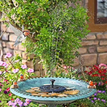 Solar Fountain Water Pump For Bird Bath, New Upgraded Mini Solar Powered Fountain Pump 1W/1.5W Free Standing Solar Panel Kit Water Fountain For Garden, Pond, Pool, And Outdoor