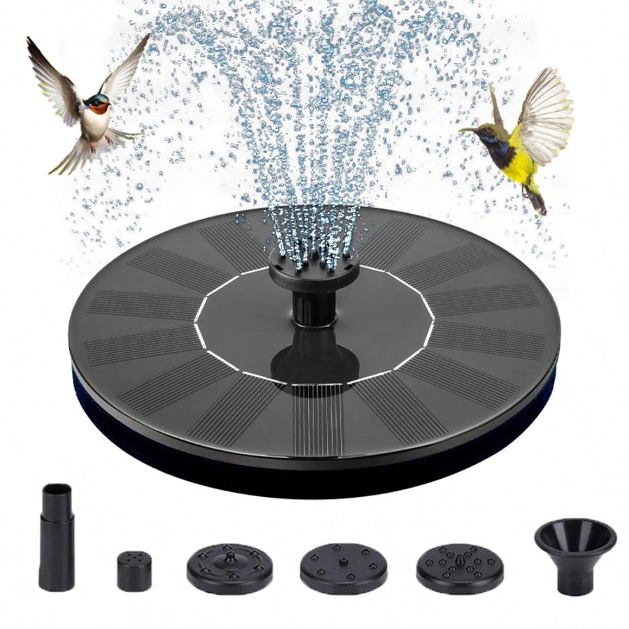 Solar Fountain Water Pump For Bird Bath, New Upgraded Mini Solar Powered Fountain Pump 1W/1.5W Free Standing Solar Panel Kit Water Fountain For Garden, Pond, Pool, And Outdoor