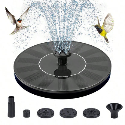 Solar Fountain Water Pump For Bird Bath, New Upgraded Mini Solar Powered Fountain Pump 1W/1.5W Free Standing Solar Panel Kit Water Fountain For Garden, Pond, Pool, And Outdoor