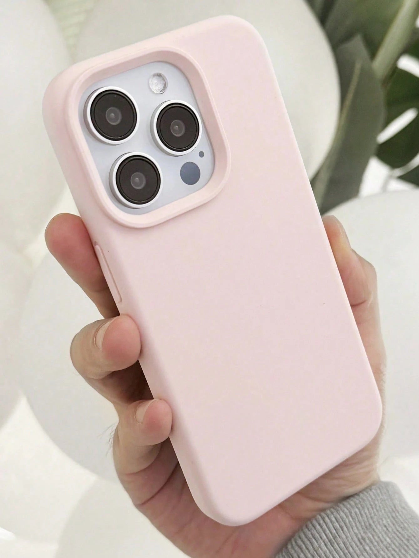 Solid Color Silicone Pink Liquid Silicone Shockproof Phone Case Compatible With IPhone 17/17 Air/17 Pro/17 Pro Max Also Fits 16 15 14 13 12 11 Pro Max Soft Rubber Texture Skin-Friendly Spring Birthday