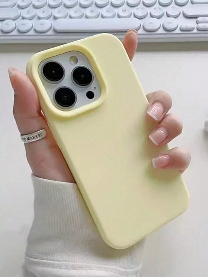 Solid Color Silicone Pink Liquid Silicone Shockproof Phone Case Compatible With IPhone 17/17 Air/17 Pro/17 Pro Max Also Fits 16 15 14 13 12 11 Pro Max Soft Rubber Texture Skin-Friendly Spring Birthday
