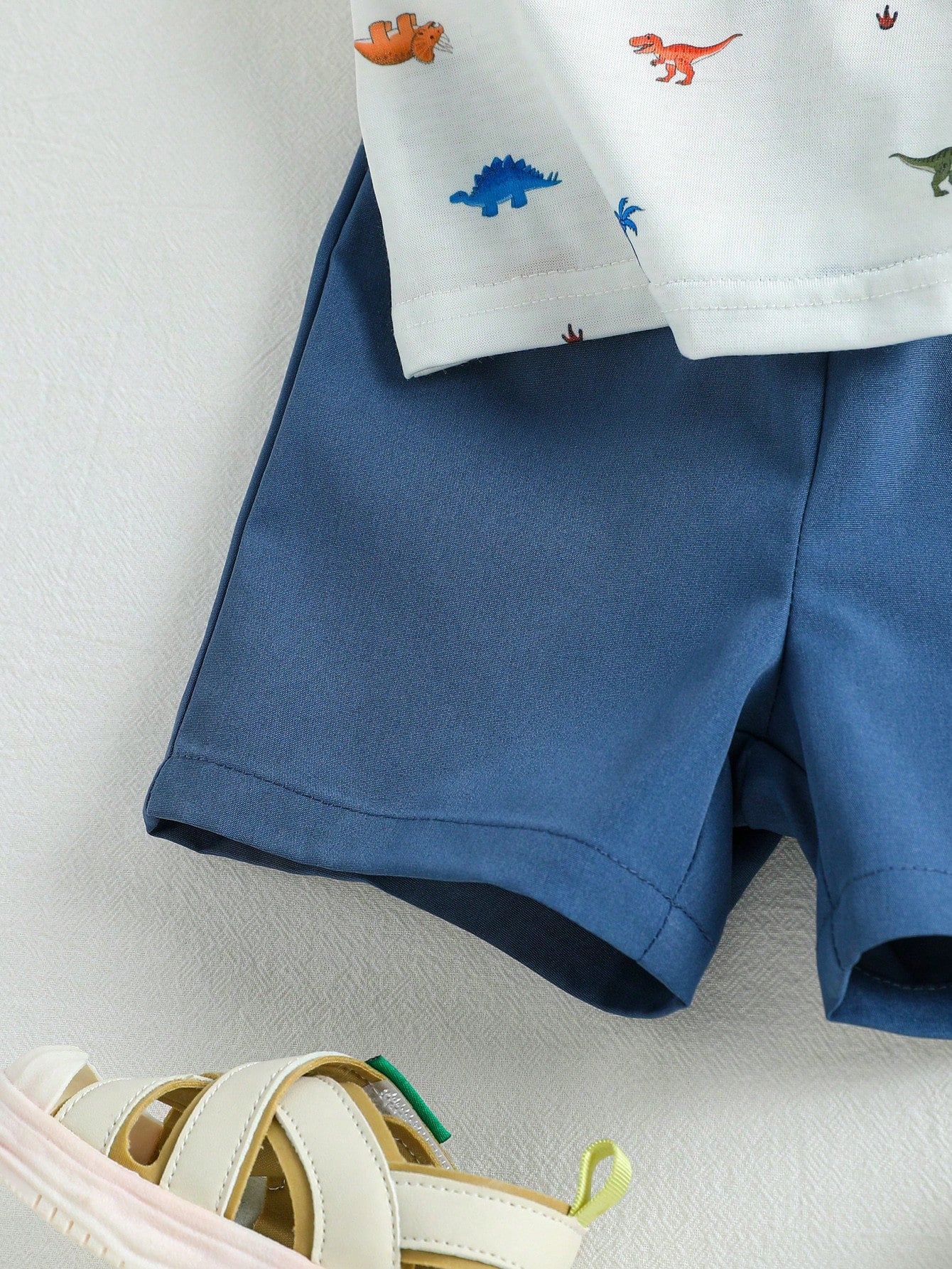 Souflis Souflis 0-3 Years Boys Dinosaur Print Lapel Comfortable Fabric, Suitable For Boys Back To School