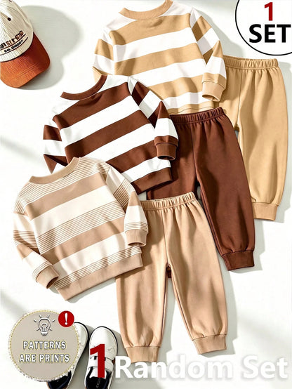 Souflis Souflis 1 Random Set From 3 Designs, Fresh Casual Cute Fun Cool Bear Hat Crossbody Bag Khaki Color With Brown Striped Print Pattern Round Neck Long