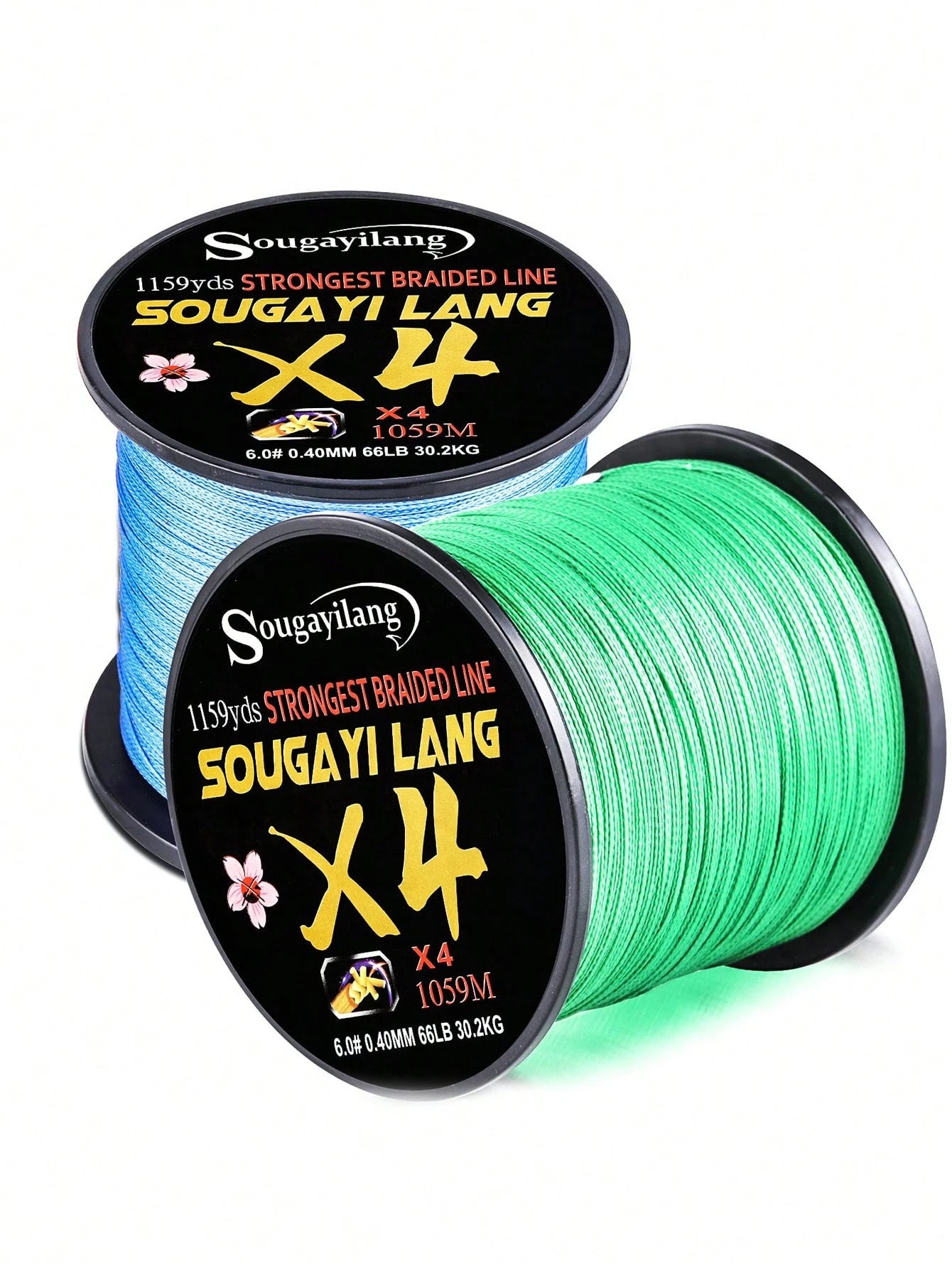 SOUGAYILANG 4 Strands Braided PE Fishing Line 109yds 18-66LB Abrasion Resistant Fishing Wire String Fishing Line For Saltwater & Freshwater