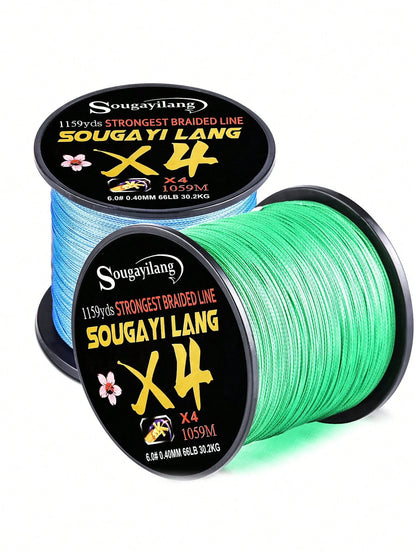 SOUGAYILANG 4 Strands Braided PE Fishing Line 109yds 18-66LB Abrasion Resistant Fishing Wire String Fishing Line For Saltwater & Freshwater