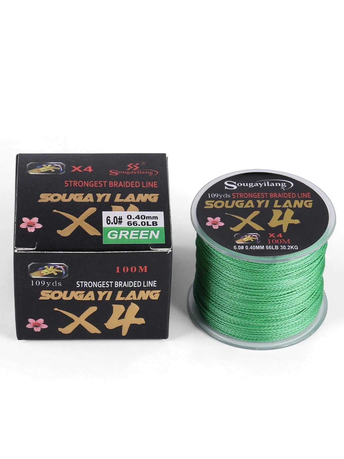 SOUGAYILANG 4 Strands Braided PE Fishing Line 109yds 18-66LB Abrasion Resistant Fishing Wire String Fishing Line For Saltwater & Freshwater
