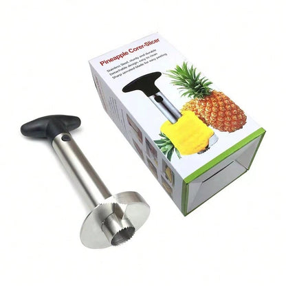 Stainless Steel Pineapple Corer & Slicer- Thick Blade, Easy-To-Use Pineapple Cutter & Core Removal Tool For Perfect Pineapple Rings