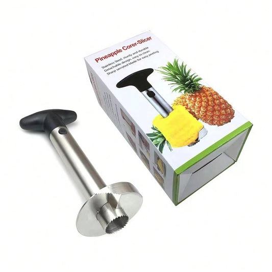 Stainless Steel Pineapple Corer & Slicer- Thick Blade, Easy-To-Use Pineapple Cutter & Core Removal Tool For Perfect Pineapple Rings