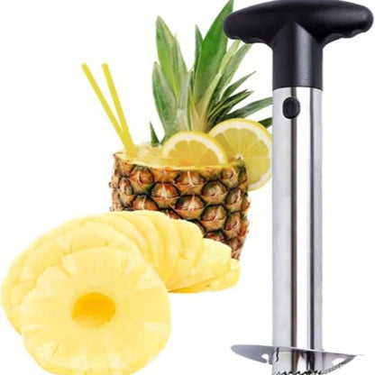 Stainless Steel Pineapple Corer & Slicer- Thick Blade, Easy-To-Use Pineapple Cutter & Core Removal Tool For Perfect Pineapple Rings