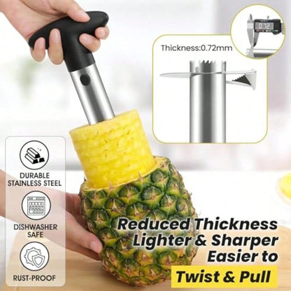 Stainless Steel Pineapple Corer & Slicer- Thick Blade, Easy-To-Use Pineapple Cutter & Core Removal Tool For Perfect Pineapple Rings