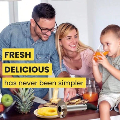 Stainless Steel Pineapple Corer & Slicer- Thick Blade, Easy-To-Use Pineapple Cutter & Core Removal Tool For Perfect Pineapple Rings