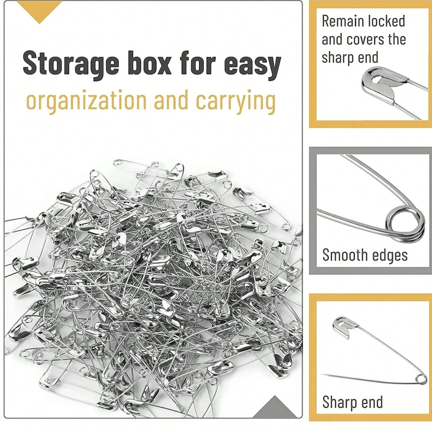 Stainless Steel Safety Pin Brooch DIY Jewelry Pin Suitable For Jewelry Making Supplies Accessories