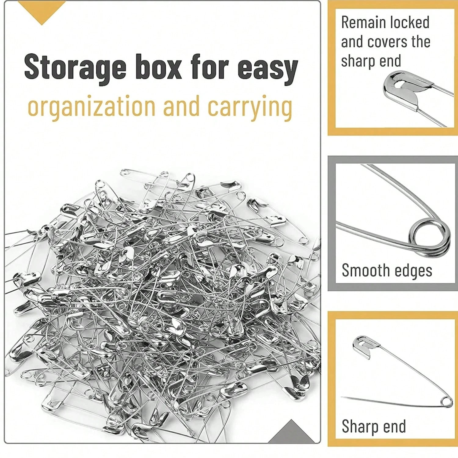 Stainless Steel Safety Pin Brooch DIY Jewelry Pin Suitable For Jewelry Making Supplies Accessories