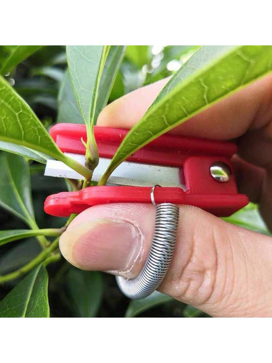 Stainless Steel Thumb Knife For Garden, Finger Ring Knife For Picking, Vegetable Harvesting Tool, Random Color