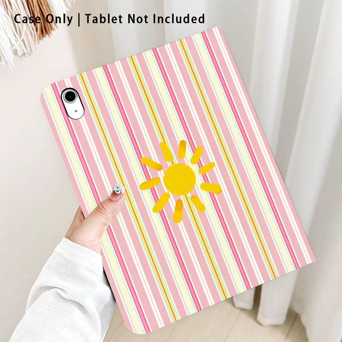 Striped, Sun And Other Pattern Painted Effect Tablet Protective Case, Built-In Pen Slot, With Stand, Suitable For Honor 8/9/10/X8/X8A/X9/X8Pro/X9Pro And Other Models/ MatePad Se 11 Inch/MatePad 11 Inc