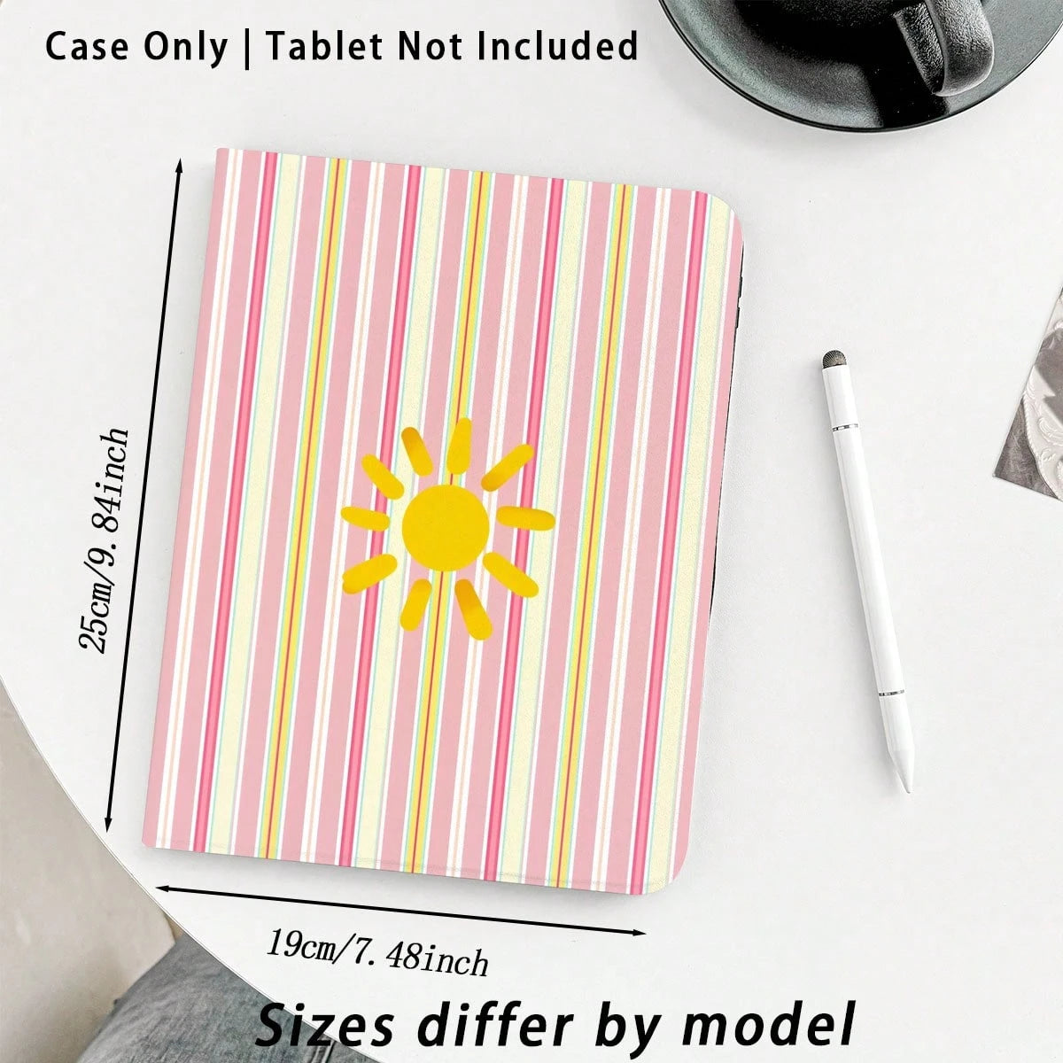 Striped, Sun And Other Pattern Painted Effect Tablet Protective Case, Built-In Pen Slot, With Stand, Suitable For Honor 8/9/10/X8/X8A/X9/X8Pro/X9Pro And Other Models/ MatePad Se 11 Inch/MatePad 11 Inc