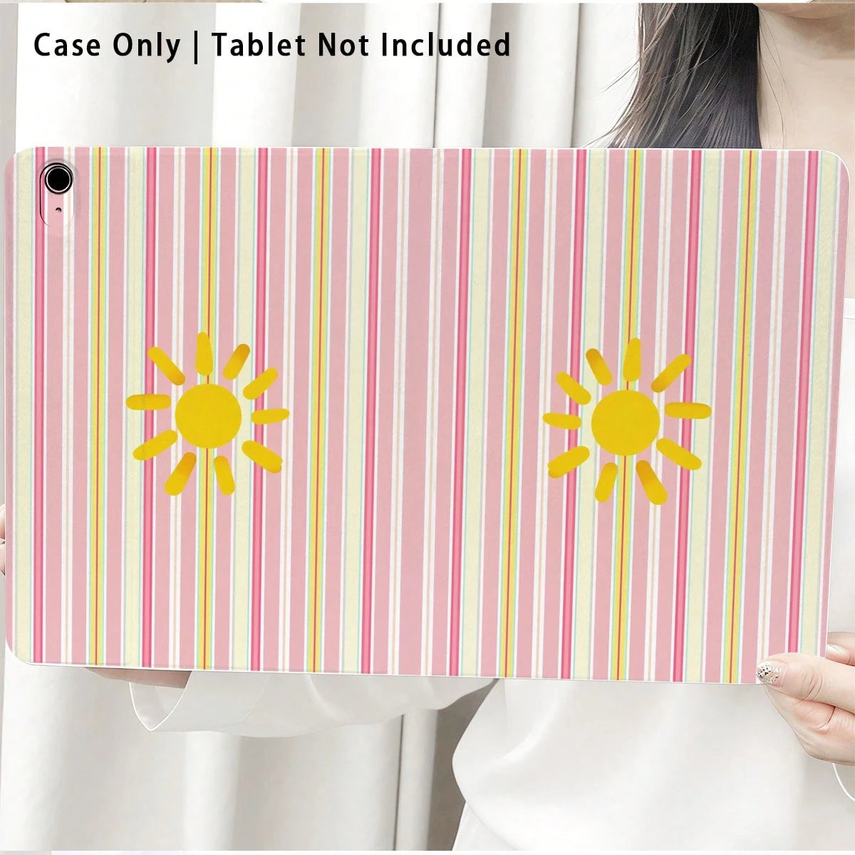 Striped, Sun And Other Pattern Painted Effect Tablet Protective Case, Built-In Pen Slot, With Stand, Suitable For Honor 8/9/10/X8/X8A/X9/X8Pro/X9Pro And Other Models/ MatePad Se 11 Inch/MatePad 11 Inc