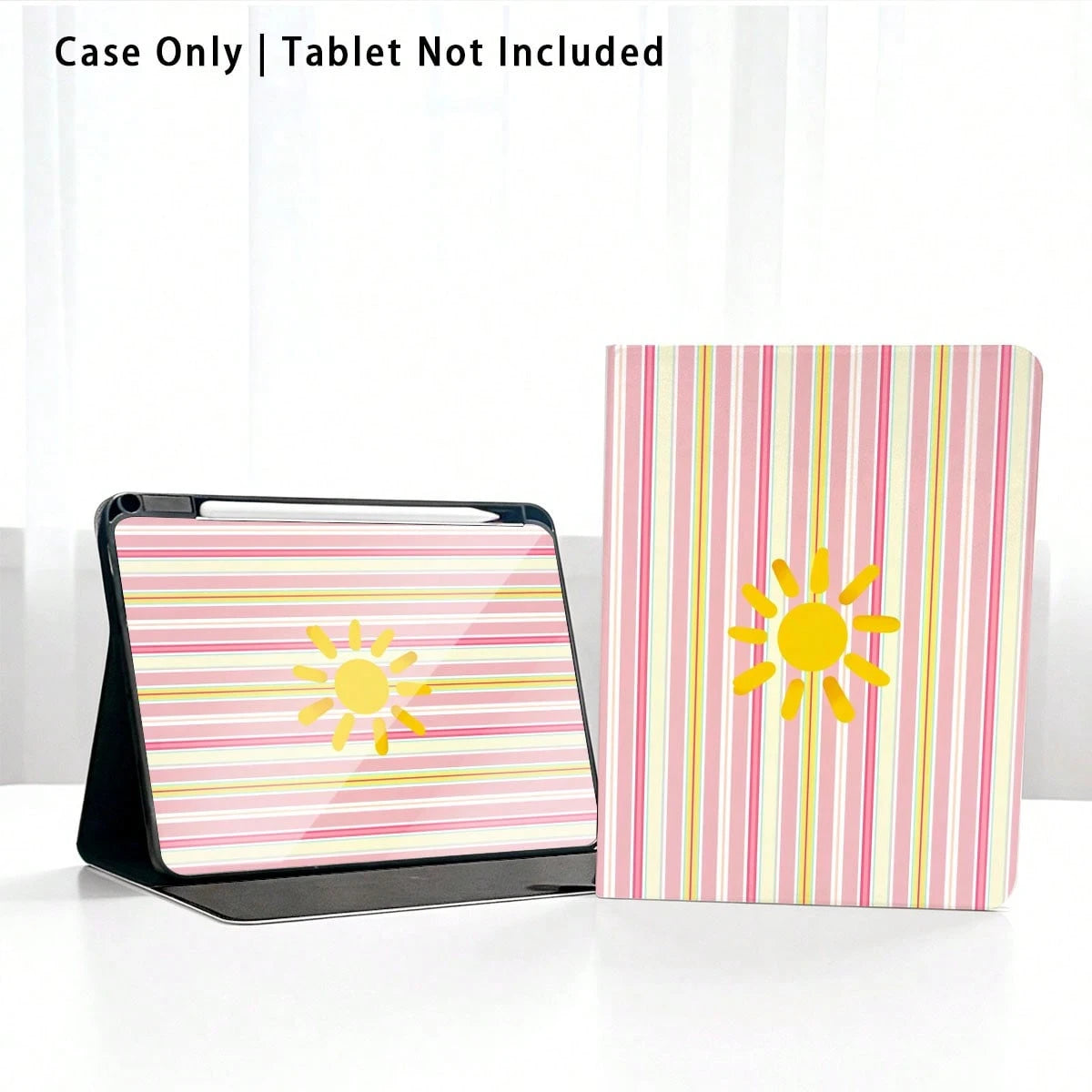 Striped, Sun And Other Pattern Painted Effect Tablet Protective Case, Built-In Pen Slot, With Stand, Suitable For Honor 8/9/10/X8/X8A/X9/X8Pro/X9Pro And Other Models/ MatePad Se 11 Inch/MatePad 11 Inc