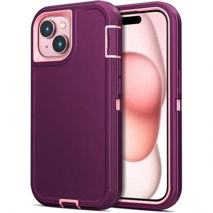 Strong & Durable 3-In-1 Protective Case Compatible With IPhone, Galaxy, HONOR And Other Phones