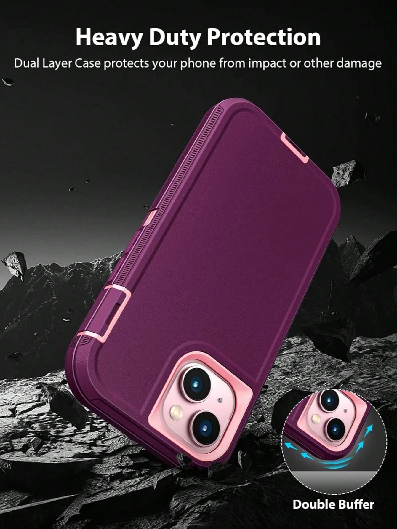 Strong & Durable 3-In-1 Protective Case Compatible With IPhone, Galaxy, HONOR And Other Phones