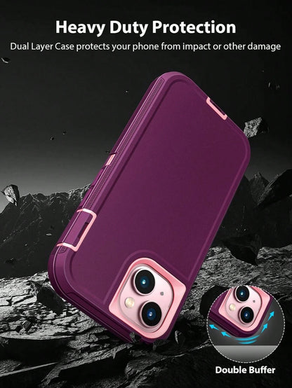 Strong & Durable 3-In-1 Protective Case Compatible With IPhone, Galaxy, HONOR And Other Phones