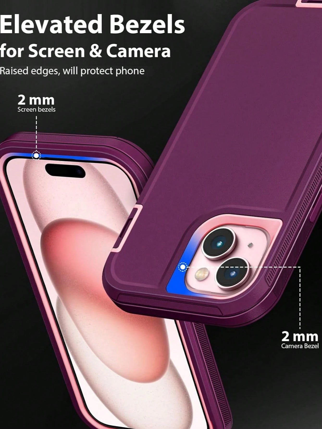 Strong & Durable 3-In-1 Protective Case Compatible With IPhone, Galaxy, HONOR And Other Phones