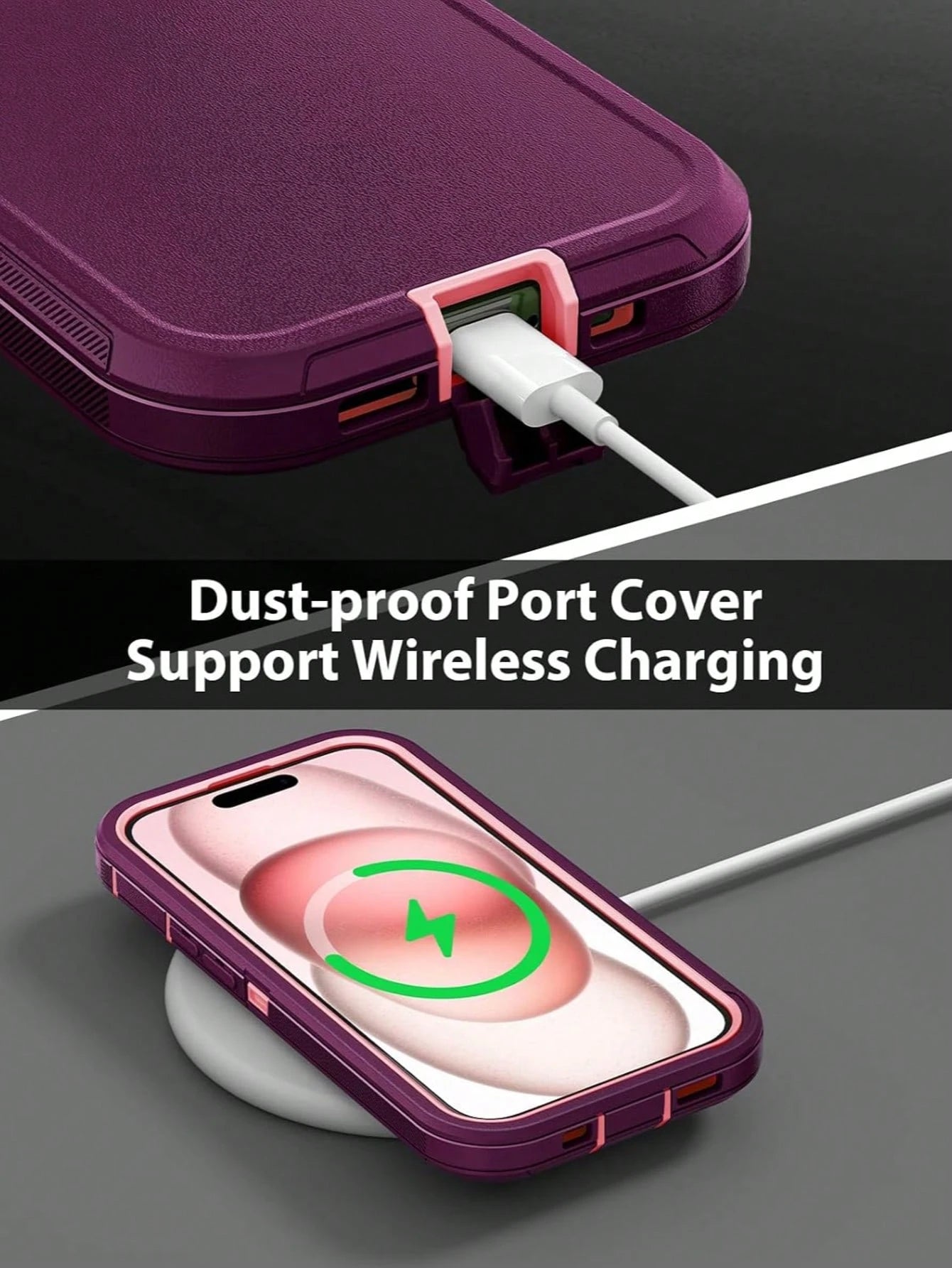 Strong & Durable 3-In-1 Protective Case Compatible With IPhone, Galaxy, HONOR And Other Phones