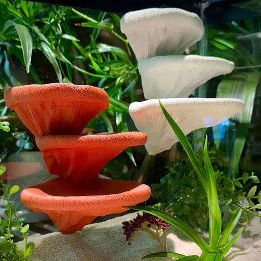 Suction Cup Mushroom Climbing Platform, Multi-Layer Reptile Resting Platform, Lizard, Frog, Reptile Hiding Habitat, Pet Tank Decor, Suitable For Geckos, Turtles, Frogs, Lizards- Indoor Environment De