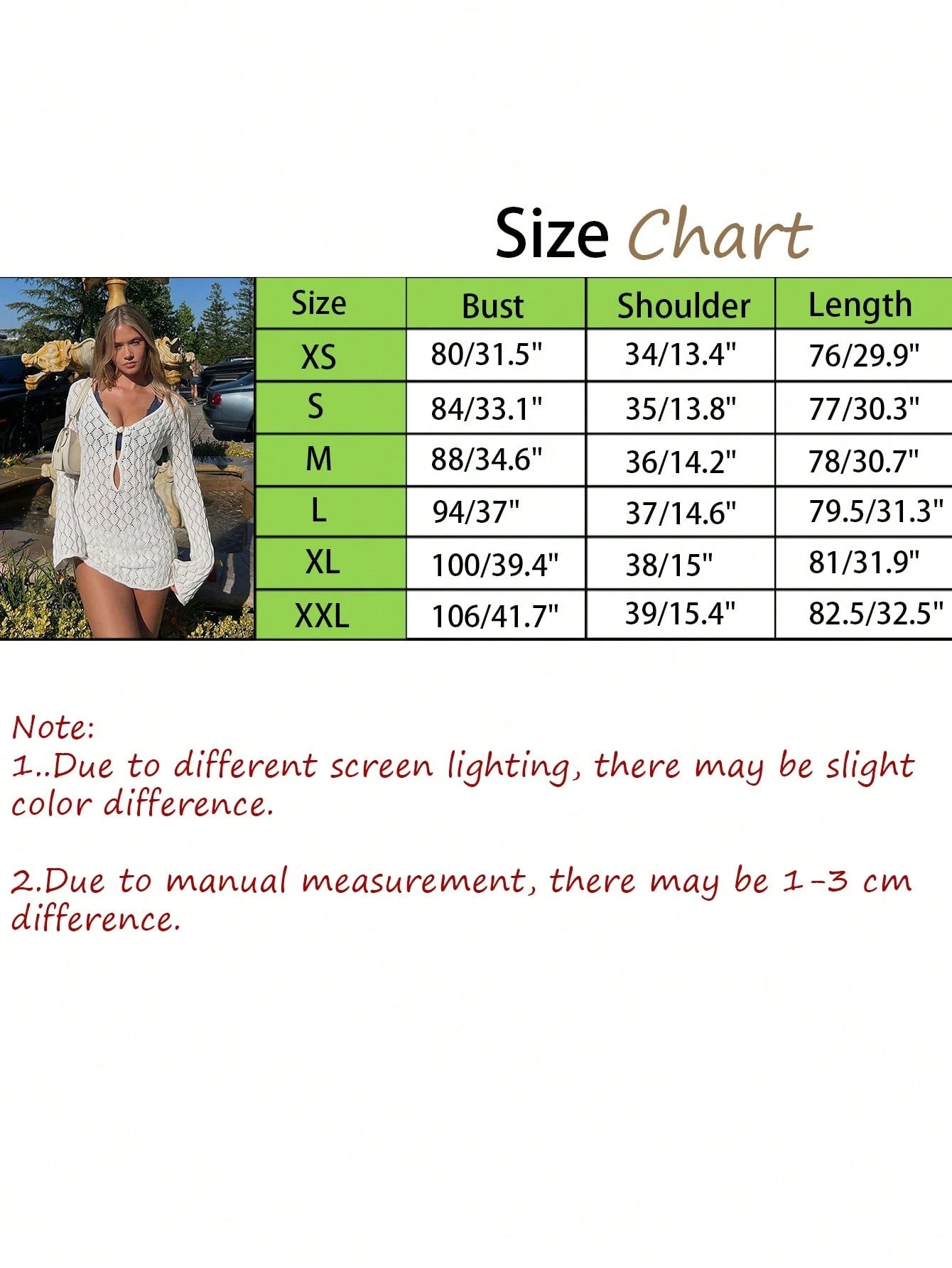 Sultry Sol Women's Summer Vacation V-Neck Sheer Mesh Hollow Out Knot Button Crochet Long Sleeve Cover Up Sexy Solid Color Bodycon Mini Knit Beach Bikini Dress, Resort Wear