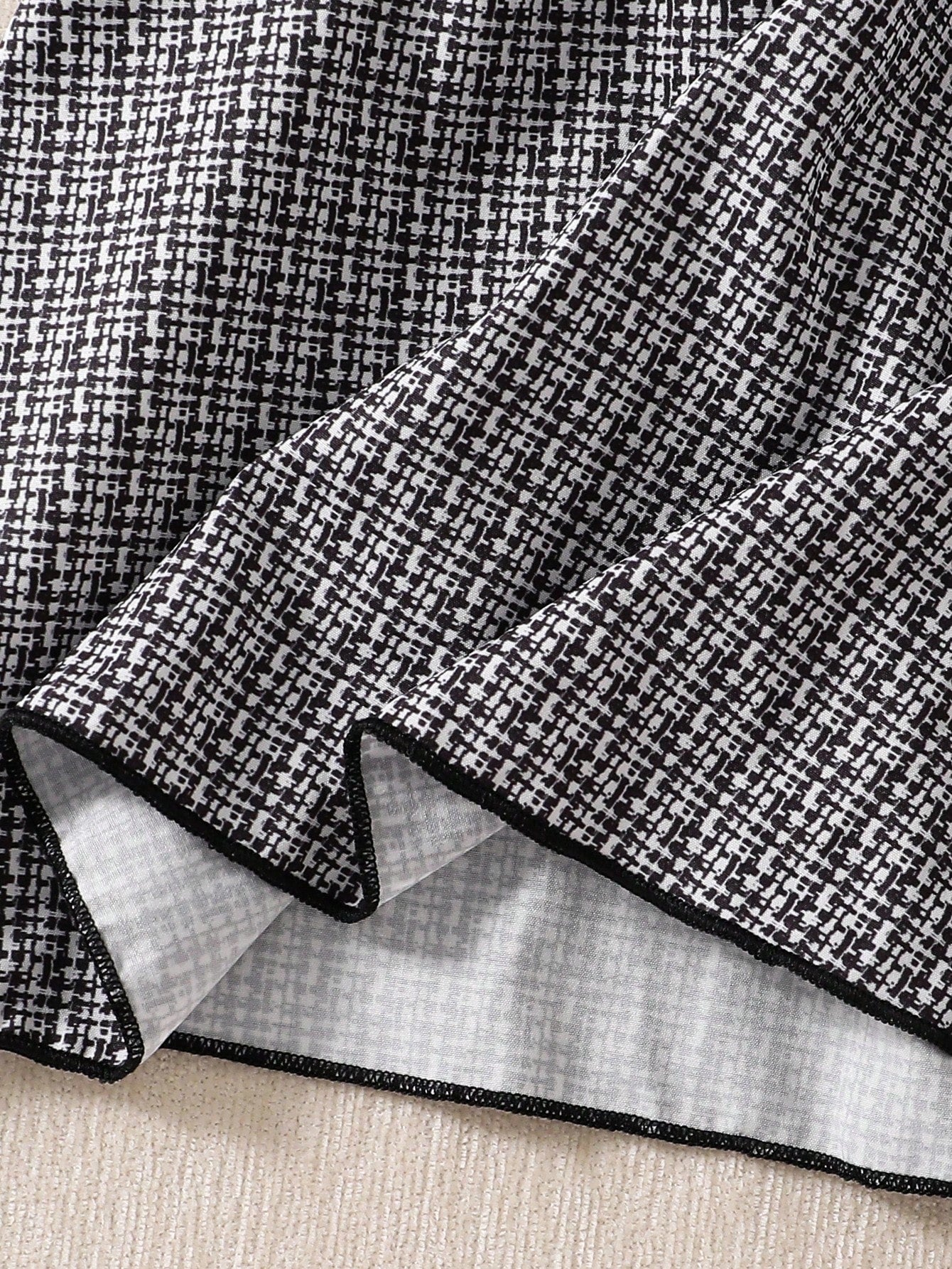 Summer Baby Girl Elegant Dress, White Shirt Collar Puff Sleeve, Black & White Plaid Main Color, Black Bow Decor, Fashionable & Chic Outfit For Baby Girl Party & Outing