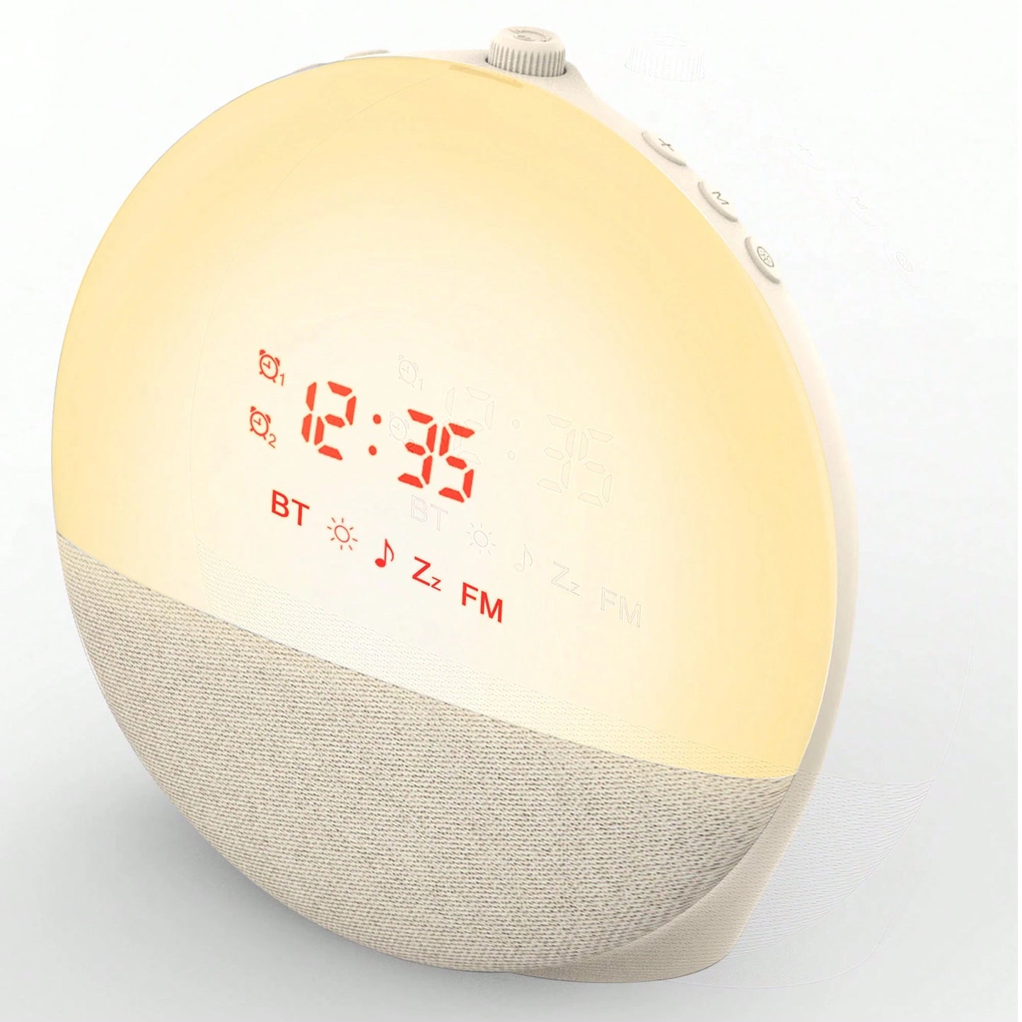 Sunrise Alarm Clock Wake Up Light, White Noise Machine Sleep Aid With 8 Soothing Sounds, Bluetooth Speaker & 10 Color Atmosphere Lights, Dual Alarms, Dimmable Natural Light For Bedroom