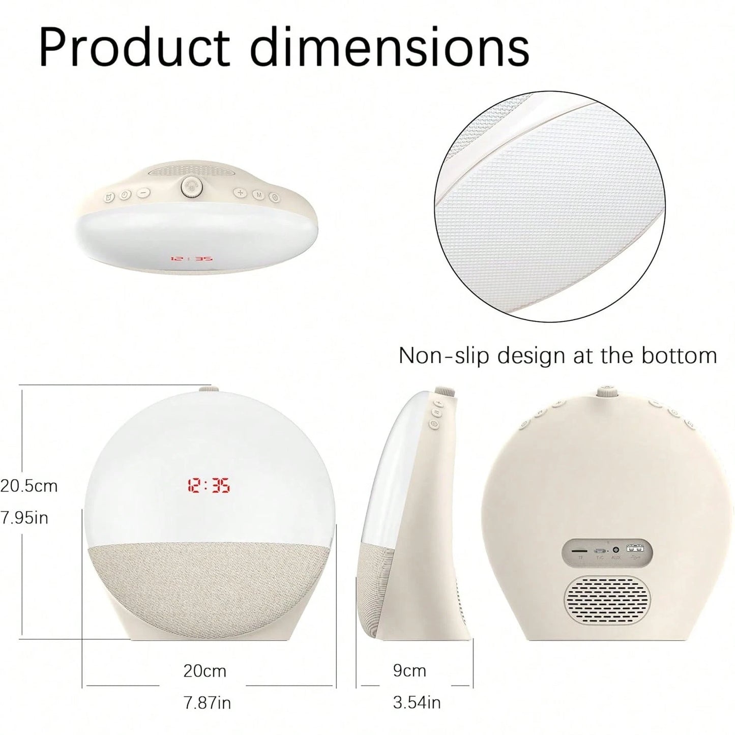 Sunrise Alarm Clock Wake Up Light, White Noise Machine Sleep Aid With 8 Soothing Sounds, Bluetooth Speaker & 10 Color Atmosphere Lights, Dual Alarms, Dimmable Natural Light For Bedroom