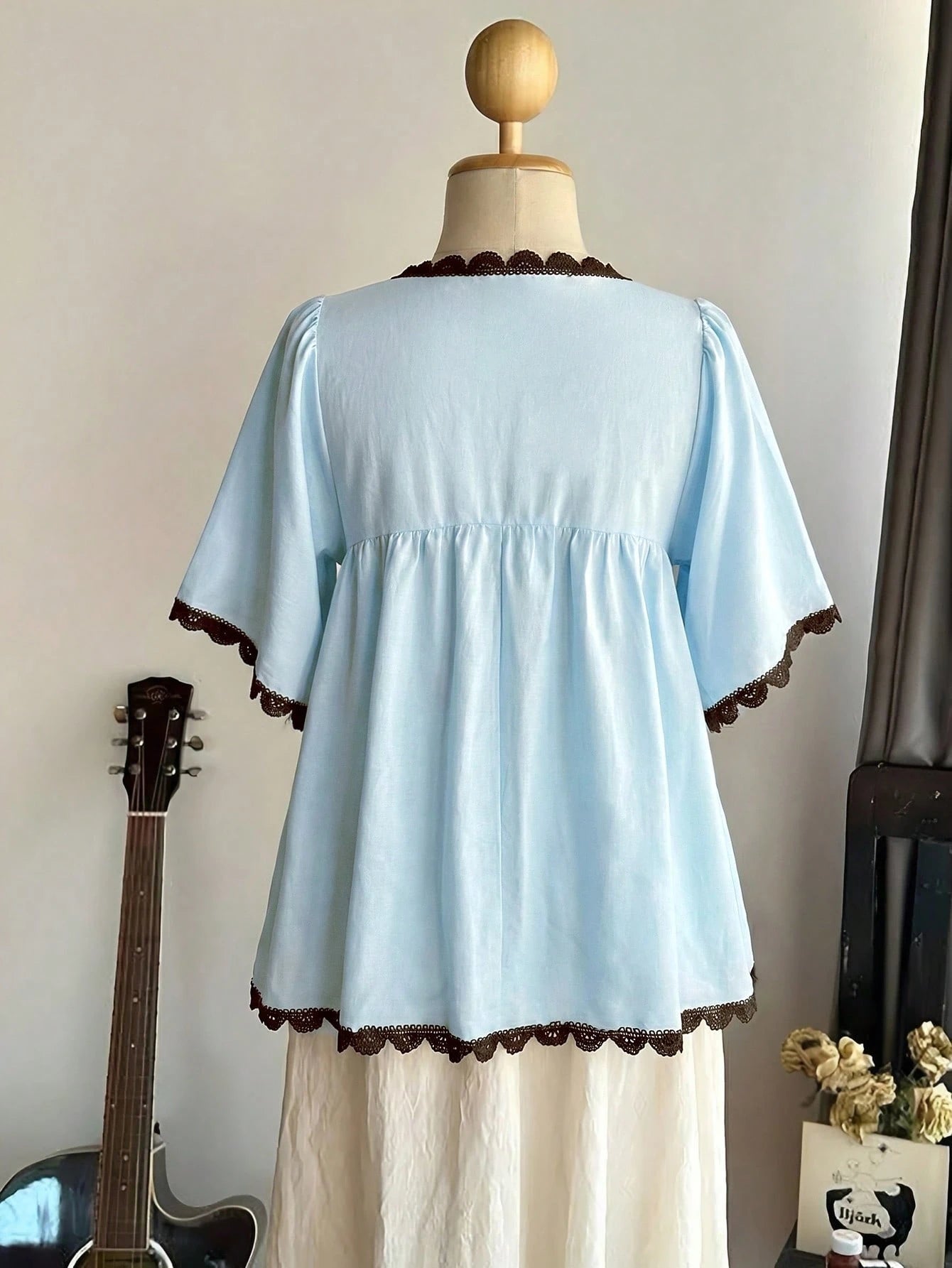 Sunspun Plus Size Casual Vacation Blouse Tummy Control Shirt