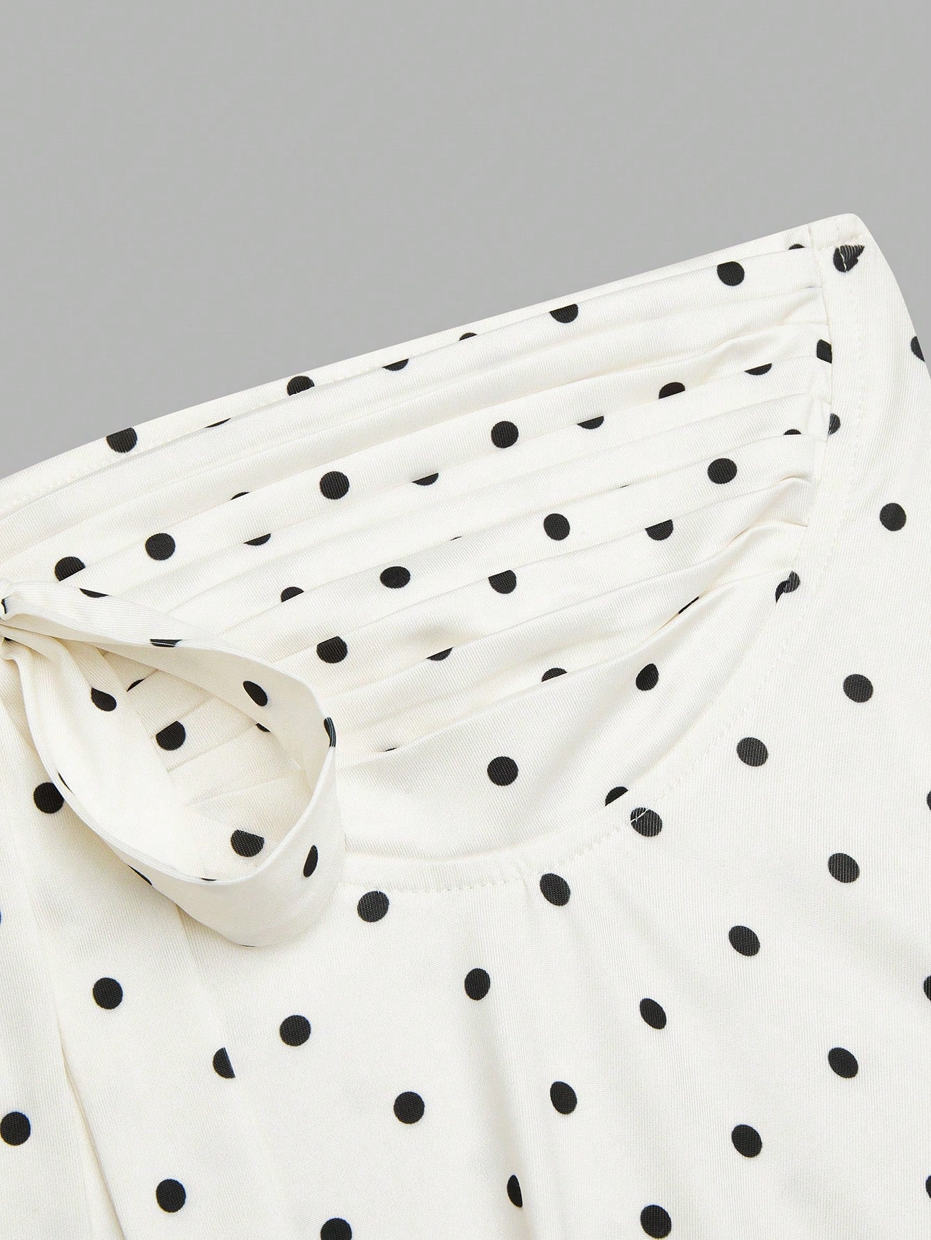 Sweetra Plus Size Retro Romantic Polka Dot Bowknot Bandeau Top