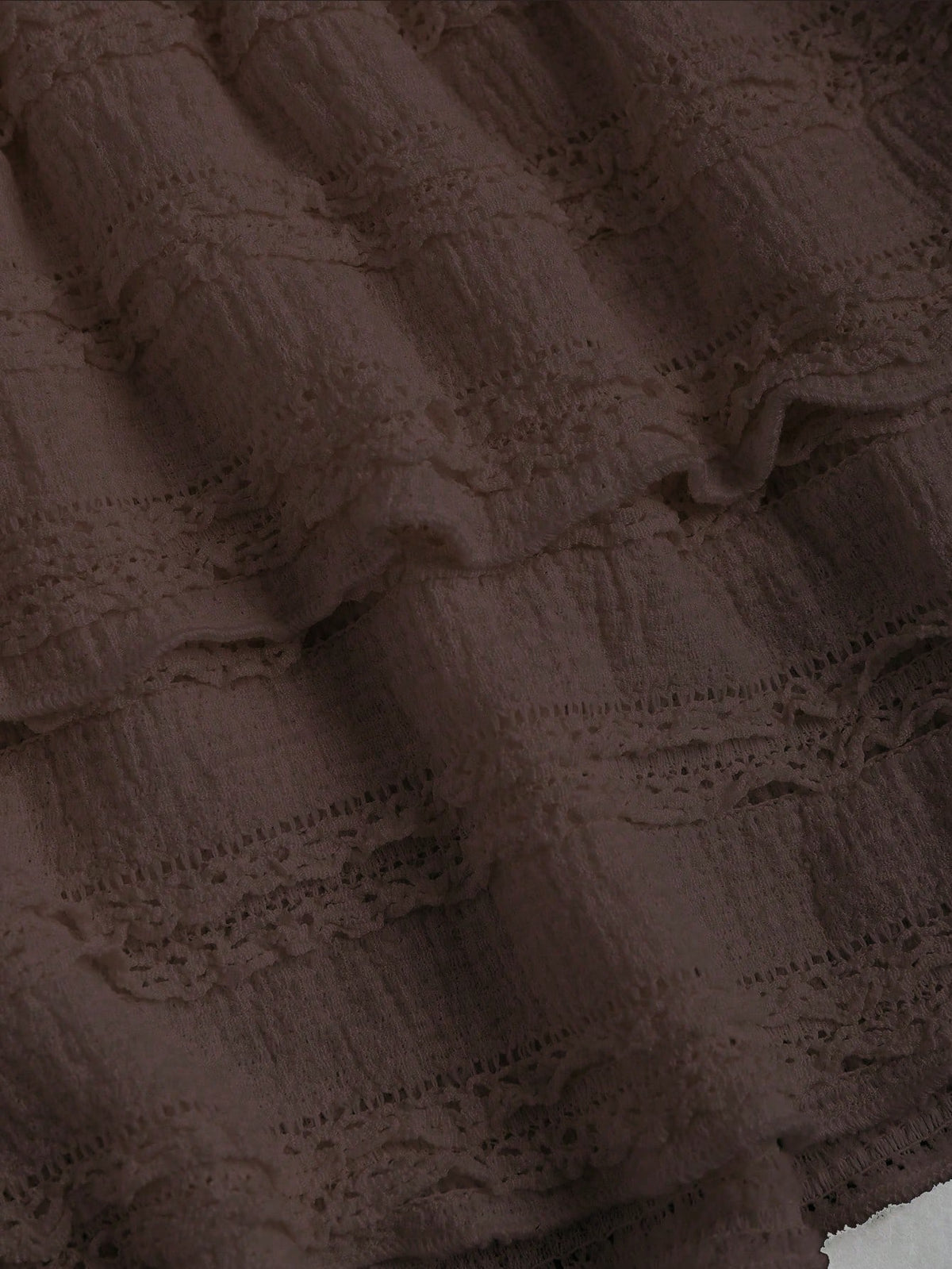 Sweetra Solid Color Ruffle Trim Double Layered Hem Skirt, Casual & Resort Y2K Mini Short Skirt