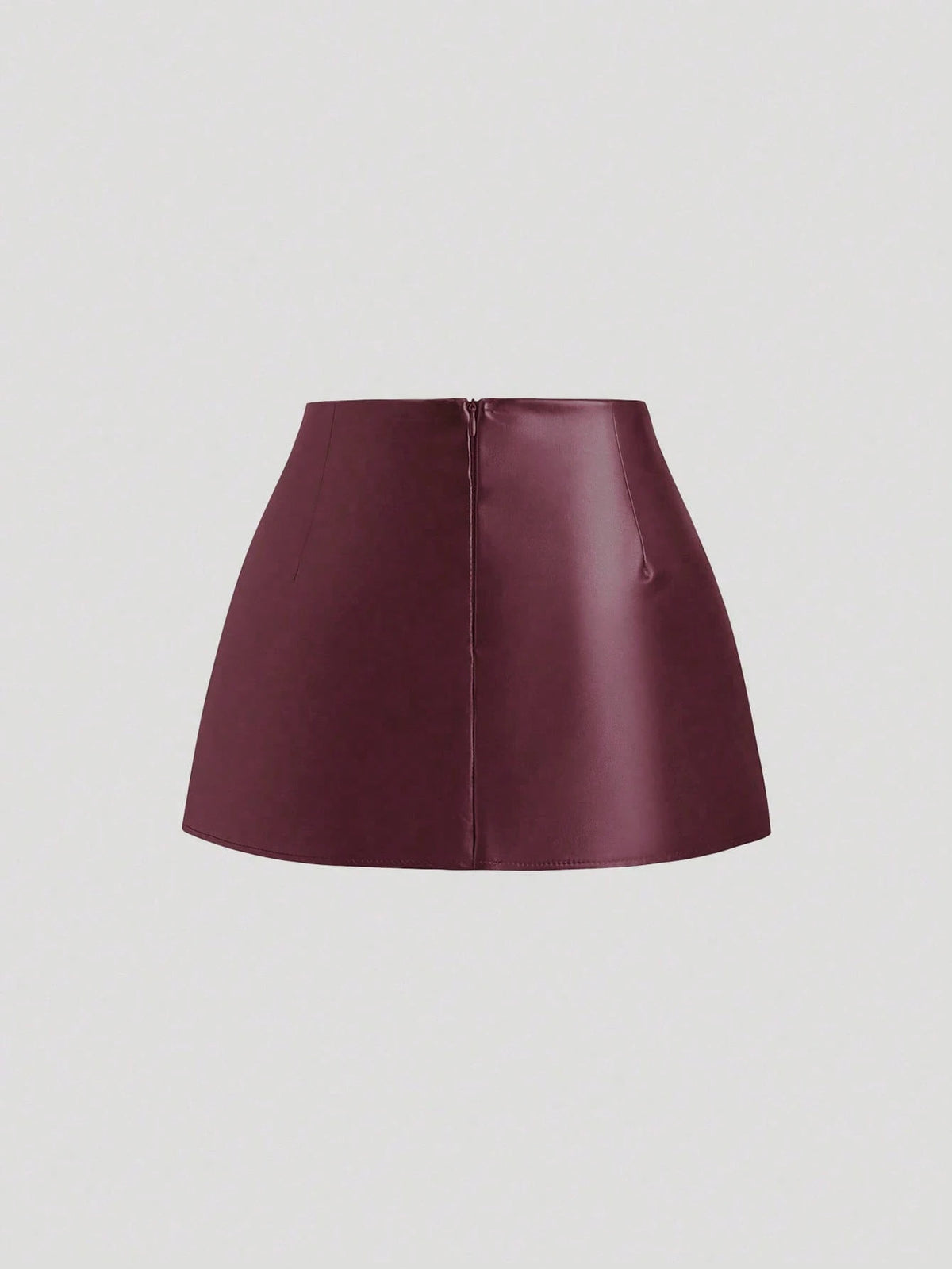 Sweetra Spring/Summer Sexy Low Waist Elegant PU Leather Split Mini Short Skirt For Women