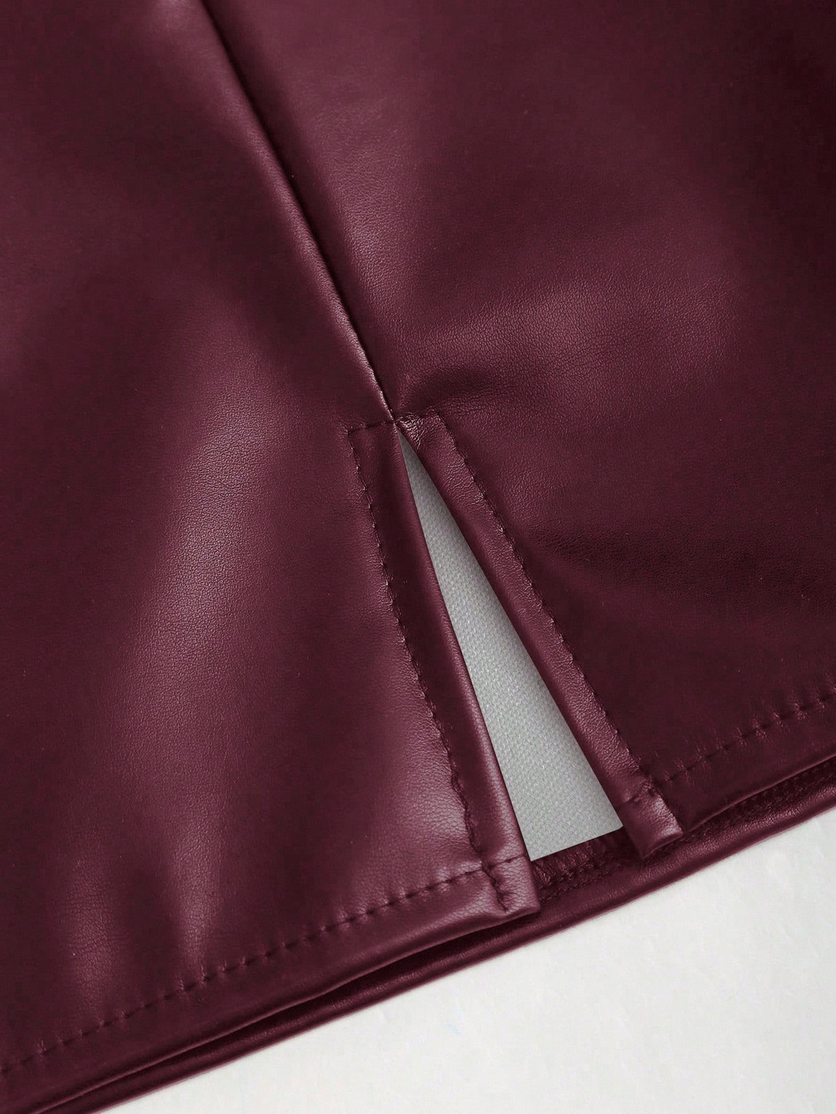 Sweetra Spring/Summer Sexy Low Waist Elegant PU Leather Split Mini Short Skirt For Women