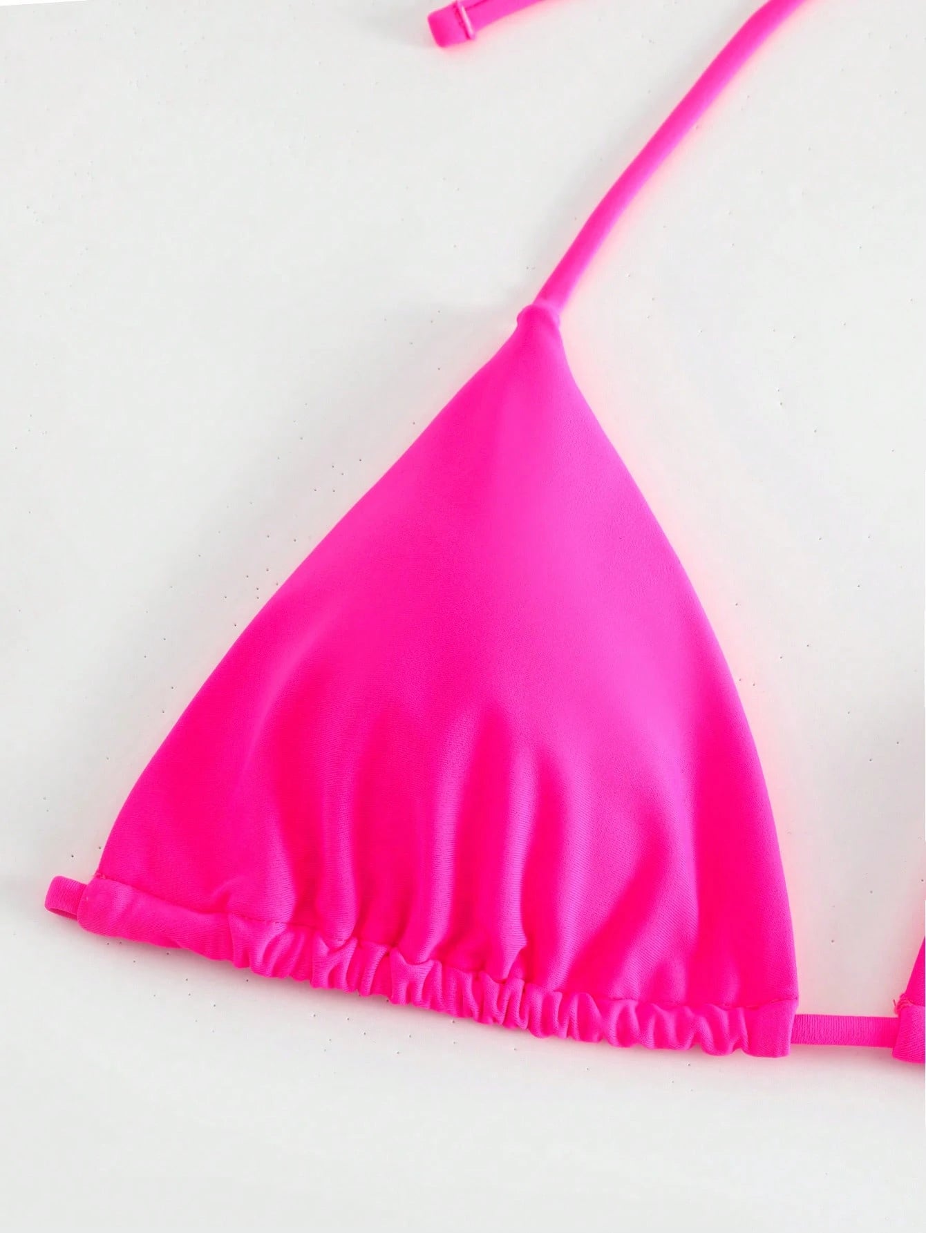 Swim Basics Summer Beach Halter Triangle Bikini Top