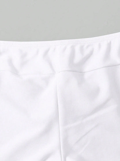 Swim Basics Women's Solid Color Casual Beach Shorts